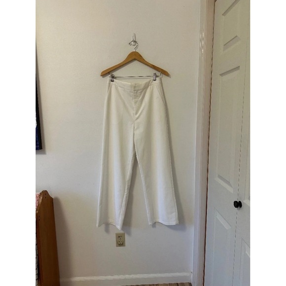Able Pants - NWT Able‎ White Linen and Cotton Wide Leg High Rise Pants | Size Medium